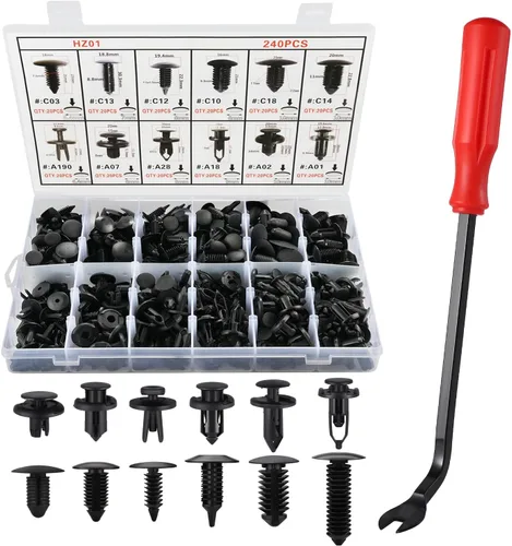 Vista 8 de LivTee Kit de Herramientas para Remover Molduras de Auto, Juego de Herramientas de Palanca Removedoras de Sujetadores de Clips, 100 Piezas de Clips