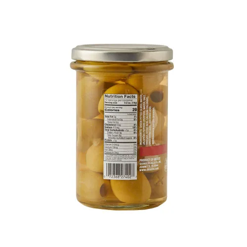 Vista 2 de DeLallo Aceitunas griegas verdes rellenas de jalapeño (paquete de 6)
