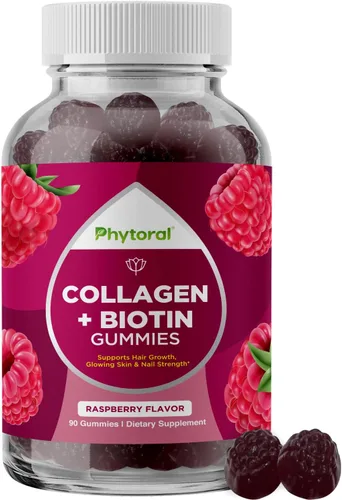 Vista 9 de Gomitas de colágeno hidrolizado, vitaminas para adultos, para el cabello, la piel y las uñas, gomitas para un crecimiento saludable del cabello