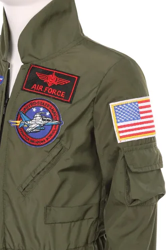 Vista 5 de Nuehoryu Disfraz de piloto para niños, traje de vuelo para Halloween, cosplay