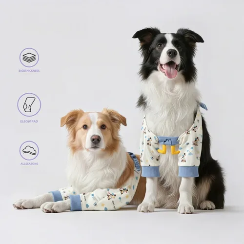 Vista 7 de Almohadilla protectora de codo para perro, soporte frontal ajustable, soporte frontal para callos, rodilla, mangas para mascotas para heridas, codo