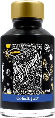 Vista 2 de Diamine - Tinta brillante para pluma estilográfica, Cobalt Jazz 1.7 fl oz