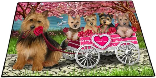 Vista 12 de Doggie of the Day Australian Terrier Dogs Floor Mat - 4th of July Independence Day - Best Dog Doormat - Protector Decor - Unique Portrait Art
