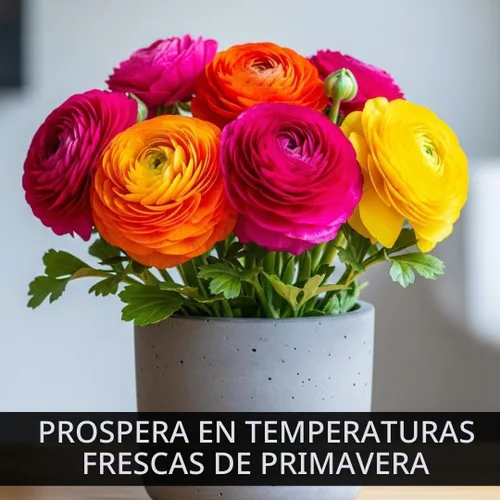 Vista 4 de Bulbos de Ranúnculos de Colores Mixtos para Plantar - Se envía desde Iowa, EE. UU. (5 Bulbos)