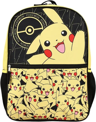 Vista 3 de Pokemon Pikachu Kids - Mochila con capucha de 16 pulgadas Amarillo