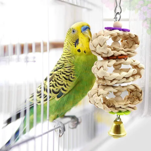 Vista 5 de Escalera de madera para pájaros para periquitos y loros pequeños