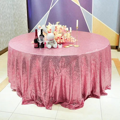 Vista 24 de Mantel de lentejuelas de 60 x 102 pulgadas, azul bebé, para boda, fiesta, despedida de soltera, rectangular