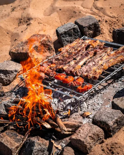 Vista 5 de Parrilla portatil Ideal para asados al aire Libre parrillas argentinas hechas para asador