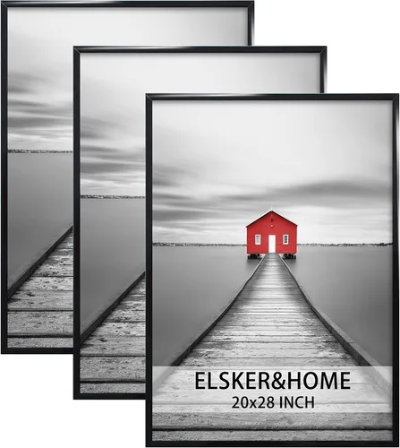 Vista 50 de ELSKER&HOME Marco de póster de 8 x 24 pulgadas, paquete de 3 portarretratos Negro