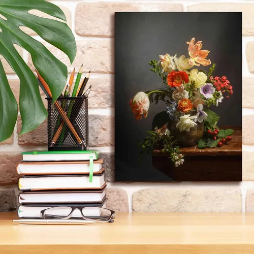 Vista 6 de Epic Graffiti Leah McLean - Lienzo decorativo para pared, diseño de "A Study On Tulips", 12 x 16 pulgadas