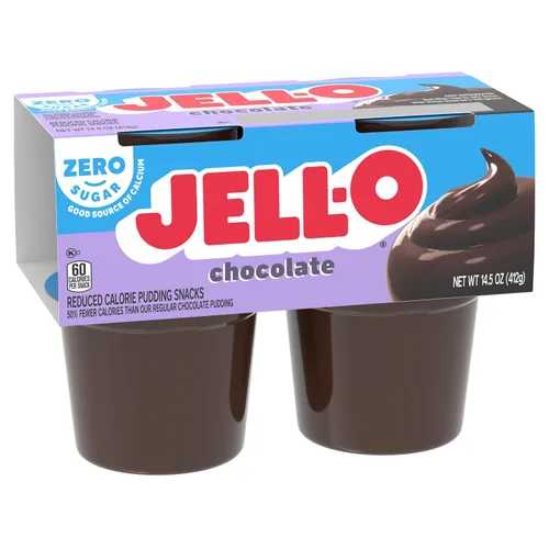Vista 8 de Jell-O Tazas de pudín listas para comer, tazas de 4 unidades, chocolate