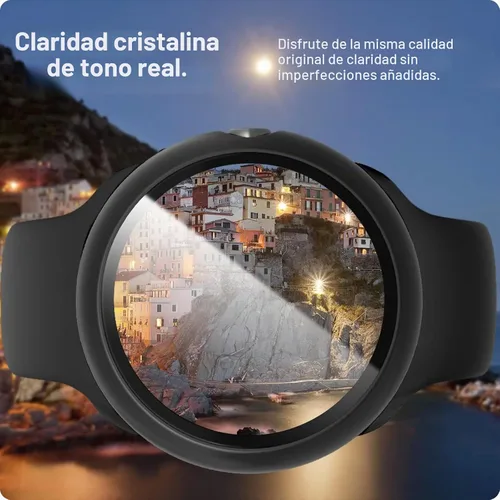 Vista 6 de JZK Paquete de 2 fundas protectoras de pantalla para Google Pixel Watch 2 (2023) / Pixel Watch, carcasa protectora general resistente a los arañazos