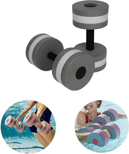 Vista 2 de Water Dumbbells, Set of 2 Aquatic Exercise Dumbell, Water Aerobic Exercise Foam Dumbbells Pool Resistance for Men Women Weight Loss Water Sports