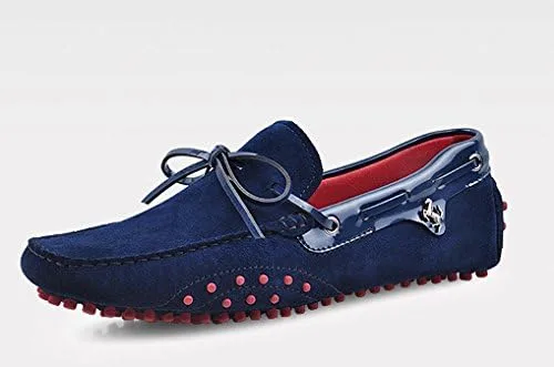 Vista 3 de HAPPYSHOPTM Mens Genuine Leather Lace-up Moccasin Loafers Driving Shoes Comfort Slip-on Penny Loafers EUR