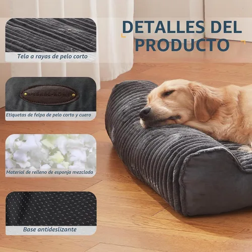 Vista 3 de Camas para perros de razas pequeñas y medianas, sofá cama para perros con almohada para jaula de perrera, cama súper suave para mascotas