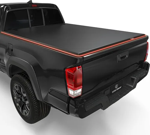 Vista 14 de YITAMOTOR - Cubierta suave enrollable para plataforma de camioneta, Tonneau, compatible con Toyota Tacoma 2016-2023 (Excl. Edición Trail)