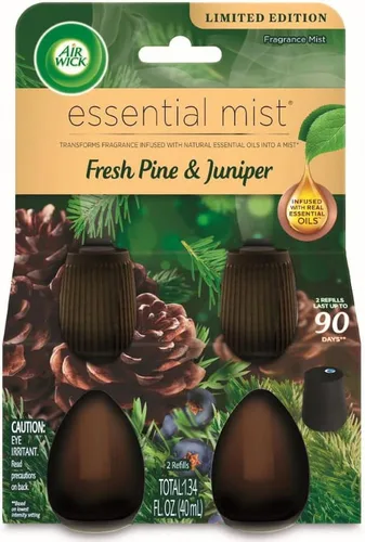 Vista 2 de Air Wick Essential Mist – Recarga doble Fresh Pine & Juniper, 2 recargas