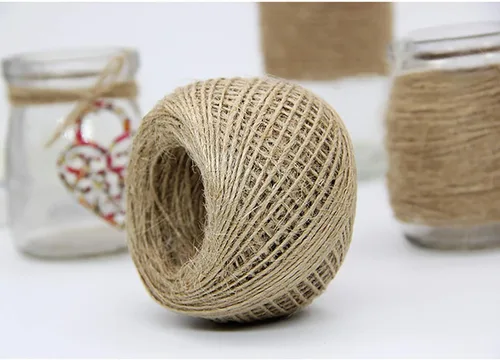 Vista 2 de Rollos de cordel a granel para manualidades de arpillera, cuerda de yute, cuerda de cáñamo, 98.4 ft por rollo (10 rollos)