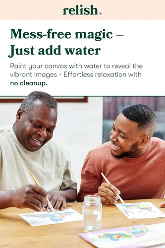 Vista 2 de Relish - Actividades Aquapaints para personas mayores - Paquete de 5 juguetes reutilizables para pintar al agua, vida oceánica, productos calmantes