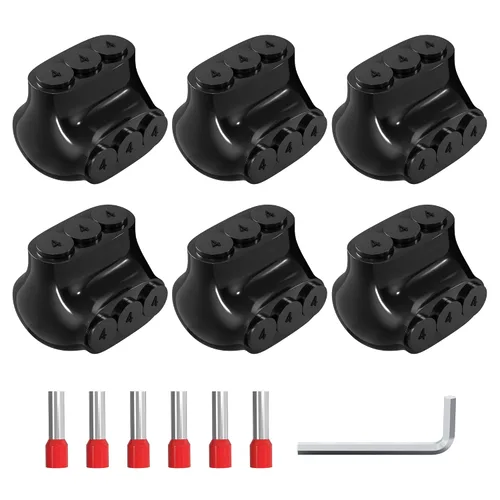 Vista 8 de Joinfworld Conector multigrifo aislado de 3 puertos 1/0-14AWG de aluminio a cobre, conectores de aluminio de entrada de un solo lado con hexagonal