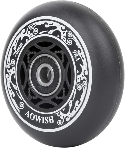 Vista 7 de Ruedas Ripsurf 90a de 2.992 in con rodamientos ABEC-9 para RipStik DLX Caster Board, Deluxe Junior Skateboard, patineta giratoria de 2 ruedas Negro