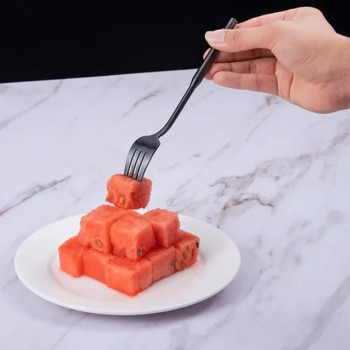 Vista 7 de Juego de cubiertos mate para comer, juego de cubiertos de acero inoxidable de 20 piezas, juego de utensilios de cocina para 4, cubiertos duraderos