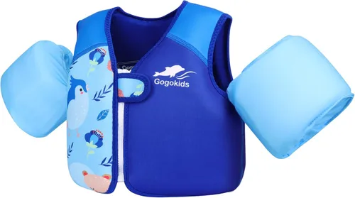 Vista 11 de Gogokids Chaleco de natación para bebé, flotadores para niños de 33-66 libras, chaqueta de natación para niños con alas de agua para niños de 2 3 4