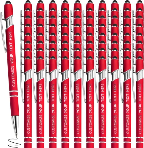 Vista 28 de Bolígrafos personalizados con lápiz óptico y grabado gratis, bolígrafos personalizados para negocios, graduación, aniversarios (hasta 500 unidades)