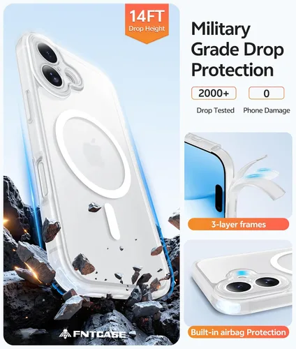 Vista 491 de FNTCASE Funda para Motorola Moto G-Stylus-5G-2025: Funda magnética translúcida mate a prueba de golpes para Moto G Stylus 2026, funda protectora