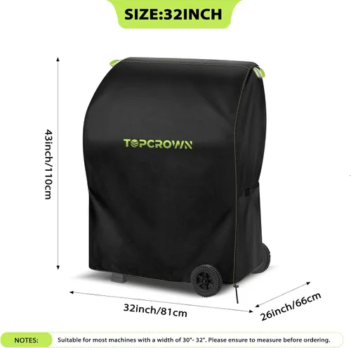 Vista 2 de TOPCROWN Funda para parrilla al aire libre, ajuste universal para parrilla de gas de barbacoa de 30 a 32 pulgadas, impermeable, anti-UV, tela Oxford