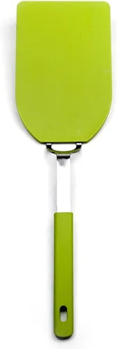 Vista 10 de RSVP International Kitchen Tool Collection - Espátula flexible de nailon, mango de acero inoxidable, 12 x 2.75 pulgadas, color verde