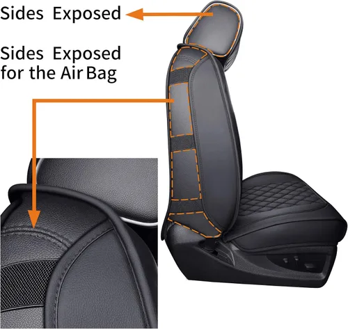 Vista 4 de Aierxuan - Fundas para asientos delanteros de Chevy Silverado y GMC Sierra para camionetas, ajuste personalizado 2007-2026 1500 2500HD 3500HD
