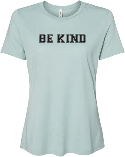 Vista 7 de Cute Women's Screen Printed Crew Neck Tee, Shirts With Sayings, Dusty Blue or Olive
