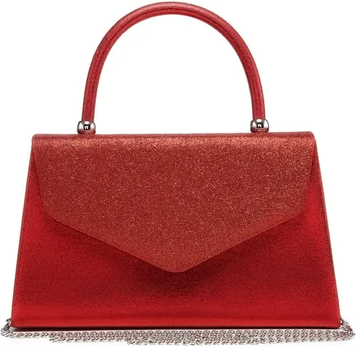 Vista 8 de Dasein Bolso de Noche para Mujer, Bolsos de Embrague para Fiesta, Bolsos de Boda, Bolsos de Cóctel y Baile con Brillo Esmerilado Champán