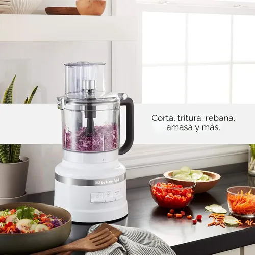 Vista 3 de KitchenAid - Procesador de alimentos de 13 tazas - KFP1318 All-in-One Storage Solution, Chop, Shred, Knead and Mix. Adjust Slicing Thickness