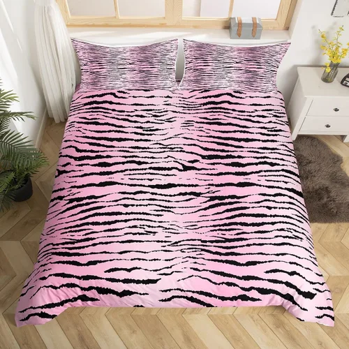 Vista 20 de Feelyou Leopard Bedding Set Twin Size, Cheetah Print Comforter Cover for Kids Boys Girls Animal Duvet Cover Safari Bedspread Cover Zipper