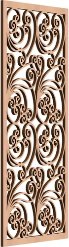 Vista 172 de 9 3/8"W x 24 3/8"H x 1/4"T Marilla Decorativos Paneles de Pared de Madera Calado, Abedul