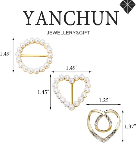 Vista 60 de 4 piezas de clip de anillo de bufanda para mujer, broche de perlas y flores, hebilla de metal para chal, accesorios de decoración para damas y niñas