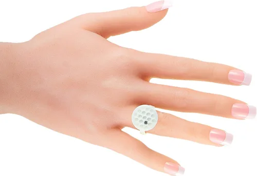 Vista 4 de Swatch Moon Illusion Anillo de cristal de cerámica blanca de acero inoxidable