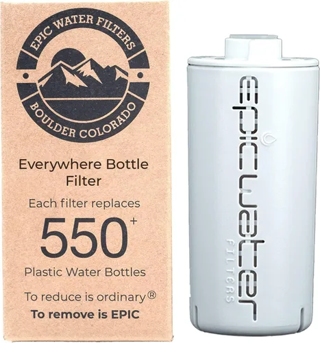 Vista 5 de Epic Everywhere - Filtro completo de botella 1 paquete Vida total de 75 galones Suministro de 3 a 4 meses Compatible con todas las botellas
