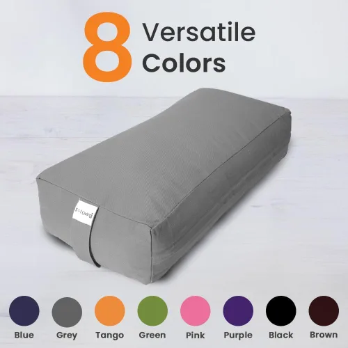 Vista 84 de Sol Living Almohada de yoga rectangular para meditación, accesorios de meditación de algodón, almohada de meditación restaurativa de yoga, almohada