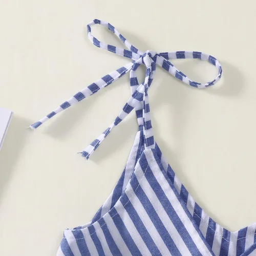 Vista 4 de Vestido de tutú para niñas pequeñas, sin mangas, con volantes, floral, vestido de princesa, ropa de verano