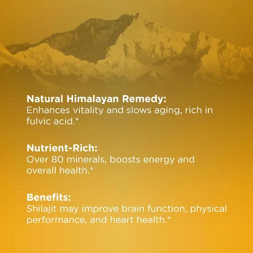 Vista 6 de Effective Nutra Gomitas Shilajit de 1000 mg Resina pura Shilajit para energía, cerebro e inmunidad Suplemento para hombres y mujeres Sin