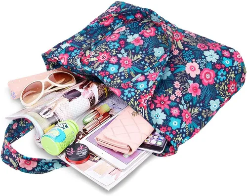 Vista 3 de ZOOEASS - Bolso grande de hombro para mujer, impermeable, multifunción, de nailon, para viaje