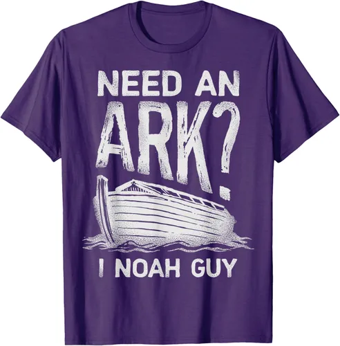 Vista 55 de Need an Ark I Noah Guy Funny Christian Men Women Pun Humour T-Shirt Negro