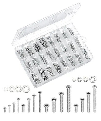 Vista 11 de Mr. Pen - Kit surtido de tuercas y tornillos, 113 piezas, hierro galvanizado M4 M5 M6 Kit de tuercas y pernos métricos surtidos con caja
