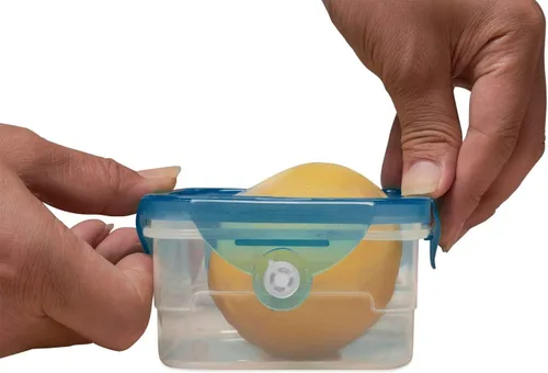 Vista 2 de Handy Gourmet Flexi-Top - Recipientes reutilizables, sin BPA, cuadrados, juego de 2