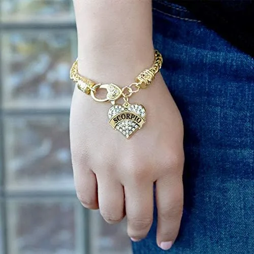 Vista 2 de Inspired Silver - Pulsera de oro con colgante de corazón con circonita cúbica