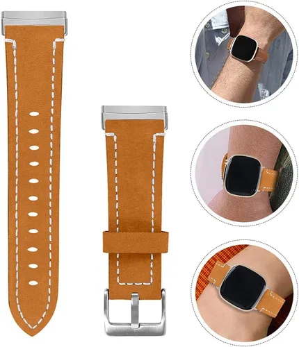 Vista 4 de UKCOCO Correa de reloj de silicona fina Correa de reloj Relojes Inteligentes para mujer 3 pulsera delgada duradera Correa de reloj de cuero genuino