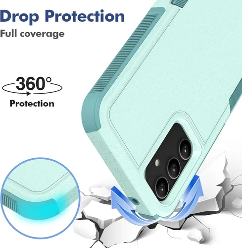 Vista 109 de Jeylly Compatible con Samsung Galaxy A22 5G Funda, Funda Samsung A22 5G con 2pcs protectores de pantalla de vidrio templado